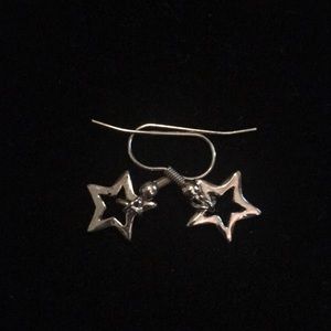 Small Silver Stars Earrings